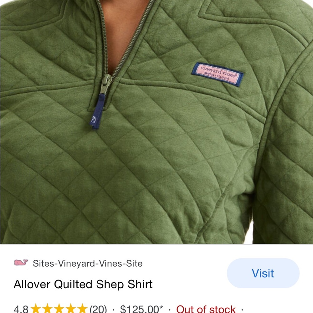 Vineyard Vines olive green shep shirt